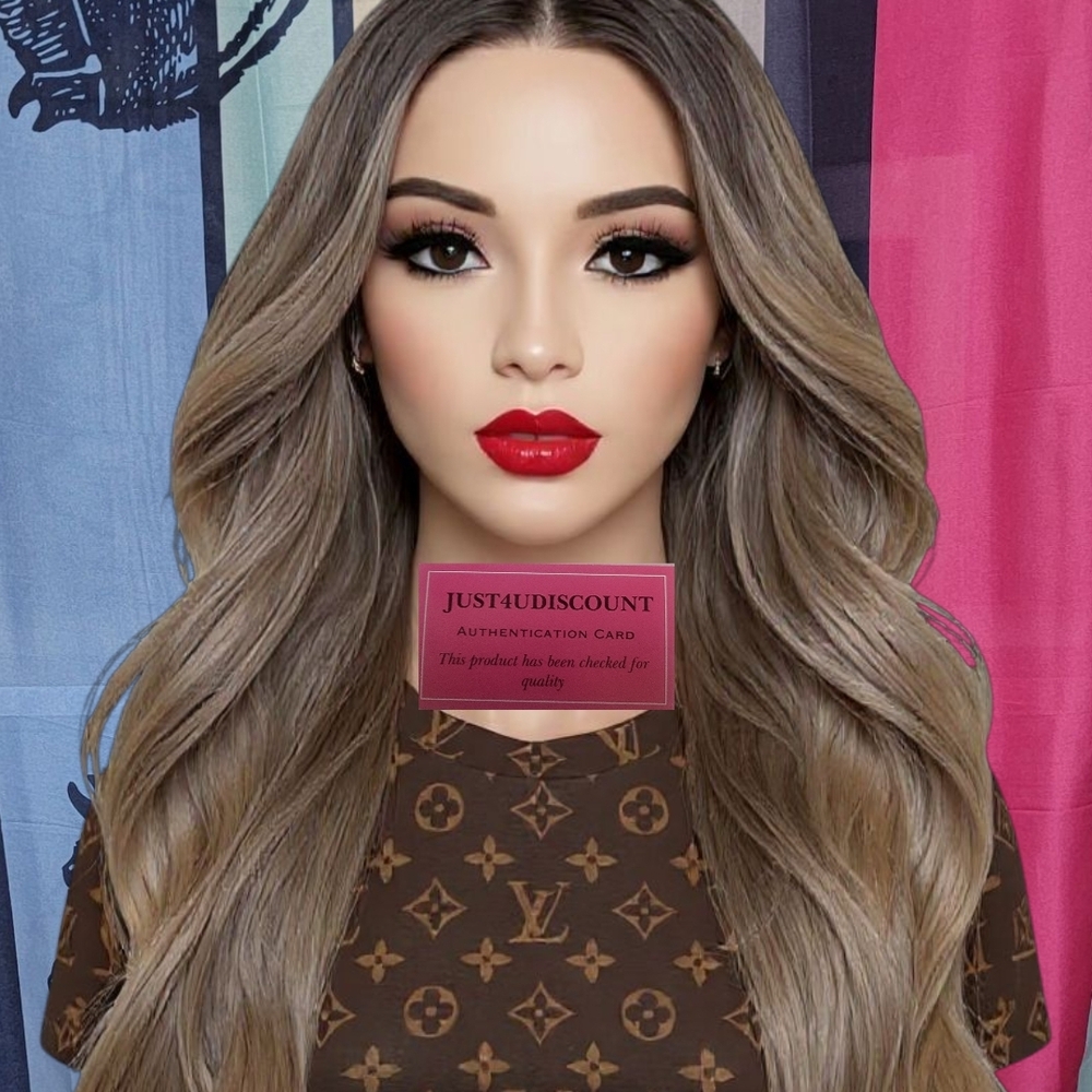 Sexy Layered Cut Ash Blonde Brown Wig HD Lace Front Wig